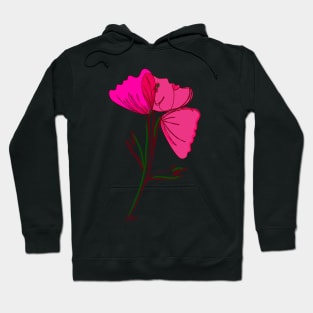 3 poppies & 1 face - pink Hoodie